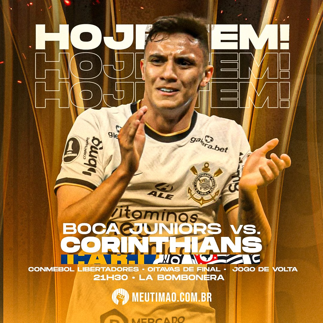 Meu Timão on X: HOJE TEM CORINTHIANS. É DIA DE ESTREIA NA LIBERTADORES!  PRA CIMA DELES!  / X