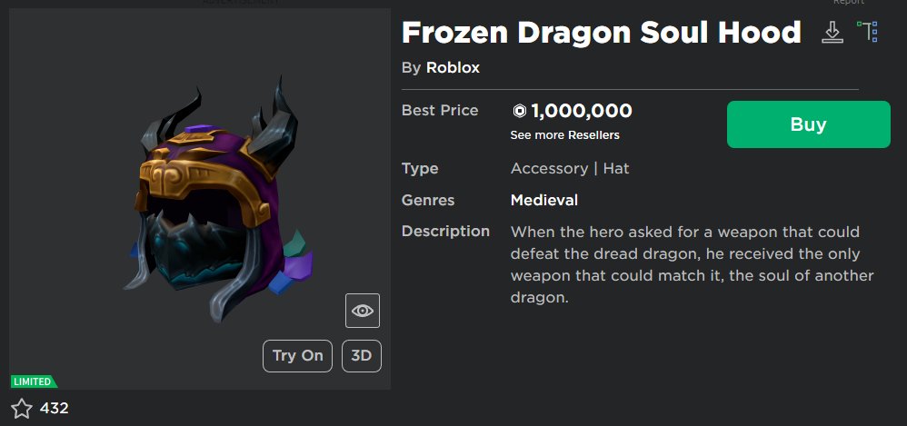 Rblx.Trade Roblox Trading Website on Twitter: "New Item "Frozen Dragon ...