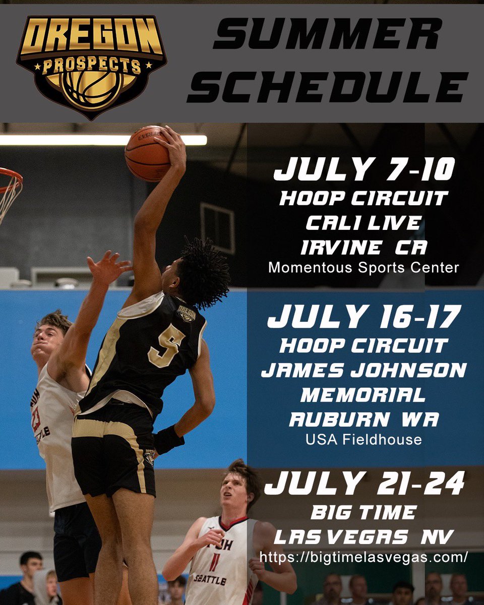 Looking forward to a strong July‼️Excited for all our guys! This is where we will be. Let’s goooooo! 🏀🔥 #AAU #socal #Ripjj #college