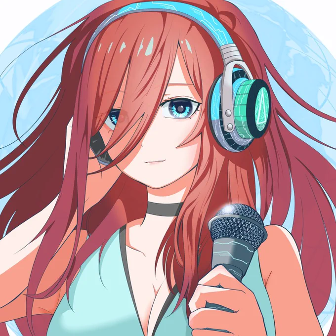 ヘッドホンキャラには一回マイク持たせたい#中野三玖 #五等分の花嫁 