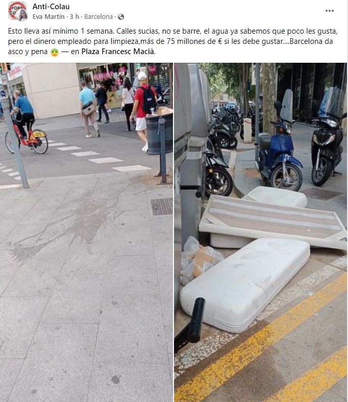 Algú vol aquesta Barcelona en descomposició? Fem FORA a Colau JA!!!