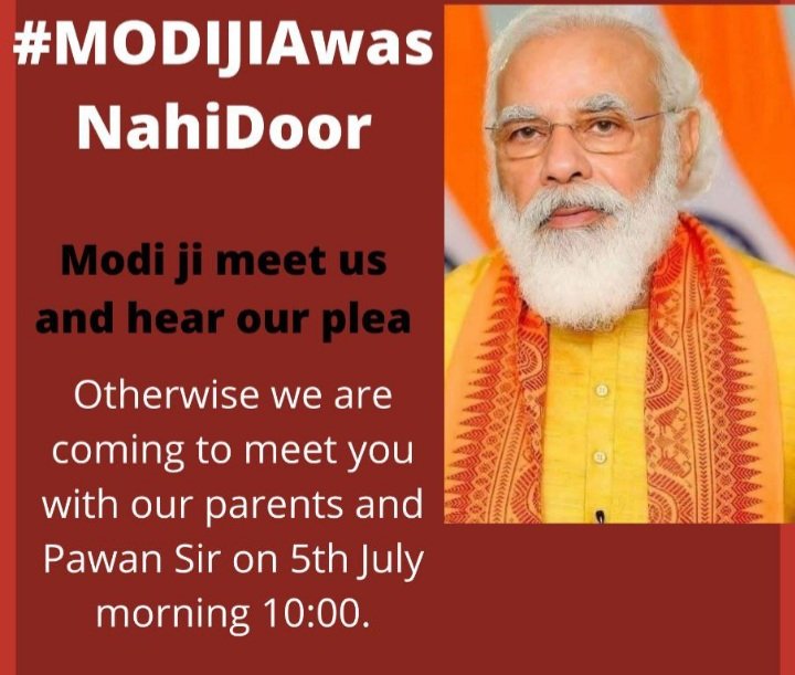 Sandeep92826901's tweet photo. #MODIJIAwasNahiDoor 
#MODIJIextendNEETUG 
#PMOHelpNEETUGAspirants https://t.co/i6lifHtr53