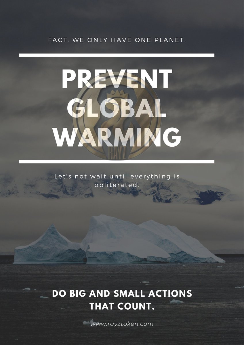 Join us and let's save the world.
#rayztoken #GlobalWarming #climate #world