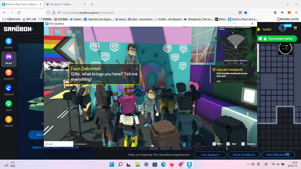 sandsandsandbox's tweet photo. @TheSandboxGame @METAPRIDELAND I just participated in the #BelongingWeek contest for a chance to win a Progress Flag NFT! Check out my screenshot below!
👇 https://t.co/Gk3vS53Pkf