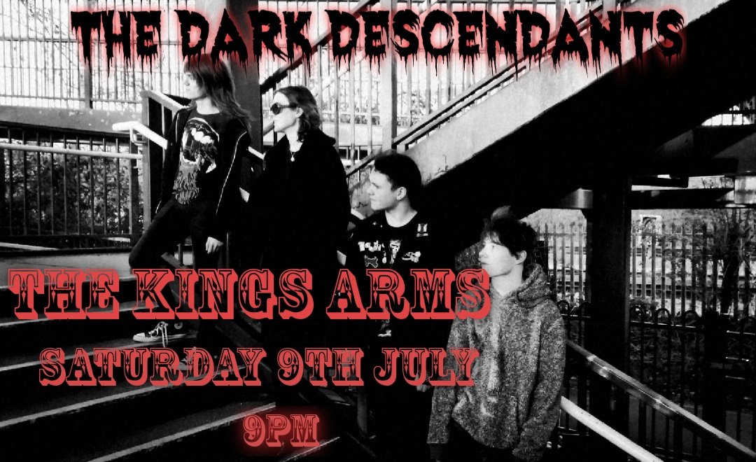 DescendantsDark's tweet photo. This Saturday you can catch us, loud and heavy, at The Kings Arms in Weymouth from 9pm 🤘🎸 https://t.co/j7zh5HllD0