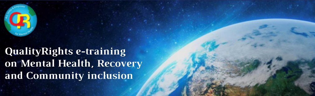 E-szkolenie #QualityRights to program online stworzony przez <a href="/WHO/">World Health Organization (WHO)</a>
aby szkolić w zakresie #zdrowiepsychiczne
 
Nowy, bezpłatny kurs online jest już dostępny w języku angielskim, francuskim, #polskim &amp; wielu innych językach. qualityrights-pl.org
#zdrowie #psychiatria