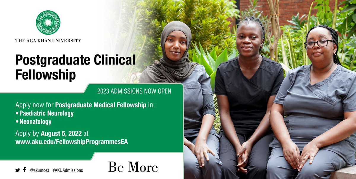 Apply now for Postgraduate Medical Fellowship in Paediatric Neurology and Neonatology. Apply by August 5, 2022 at aku.edu/FellowshipProg…

#AKUAdmissions