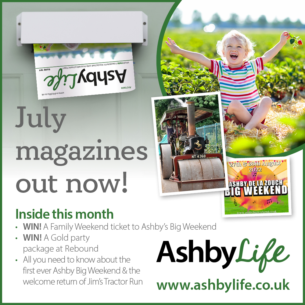 Our July magazines are out now!
 
Inside, we have TWO brilliant competitions! One reader can win a Gold party package at Rebound, plus we have 2 weekend tickets to Ashby Big Weekend. 

All this plus our usual brilliant articles.

You can read it here ashbylife.co.uk/magazines/