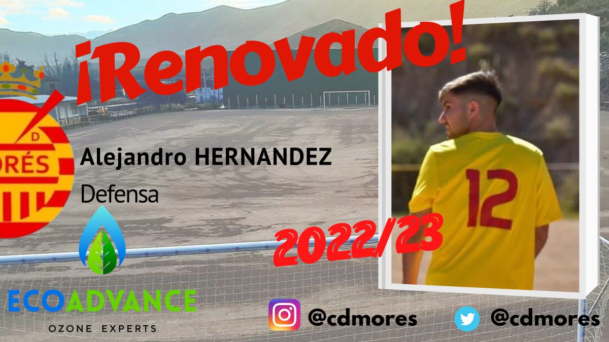 ✏️ ¡Otro que renueva!
🙂 Alejandro Hernandez, fuerza y juventud para nuestra defensa.
📍 Nuestro proyecto 2022/23 se apuntala... ¡¡¡y estamos felices de lo conseguido!!!
❤️💛 ¡Seguimos soñando!