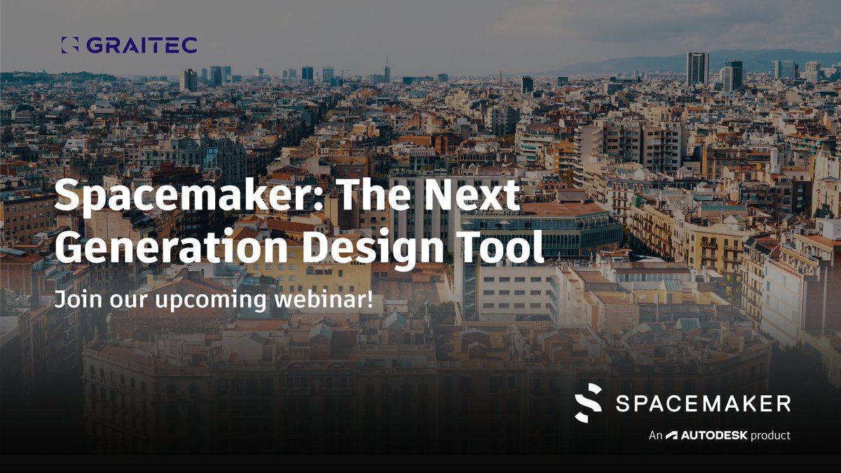 Webinar alert! 👩‍🔬

🗓️ Date: Tuesday, August 2nd
🕐 Time: 1pm BST 

Click here to sign up ➡️ tinyurl.com/53u5dmrt

#GraitecUK #Webinar #Spacemaker #Graitec #GenerativeDesign #LearnMore #DigitalTransformation