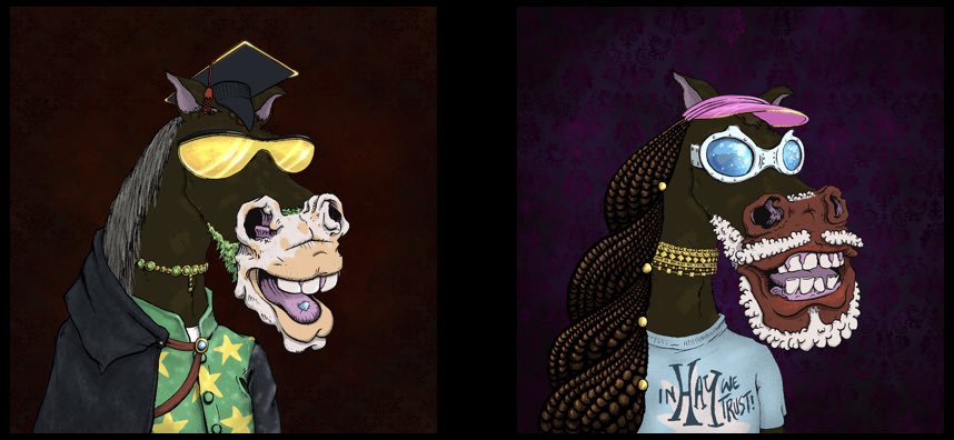 CardanoTrain's tweet image. I love these horses‼️🥳
👉Especially this one with the pipe‼️

I’m taking it with me on a Rocket Ship #ToTheMoon‼️✨🚀🌙
#MoonBoyFashion #NFTGiveaways #CNFTS🙏🎉🎁🥰

Everyone needs a few trusty steeds on the moon.😏🤣

 @TAS_Doorks and @The_MBSociety be horse’n around up there🤪