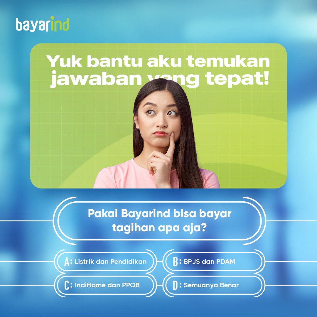 Jangan bingung-bingung lagi! Coba buka deh Bayarind kamu sekarang, terus siapin tagihan yang mau kamu punya &amp; bayar tagihannya lewat Bayarind yuk.