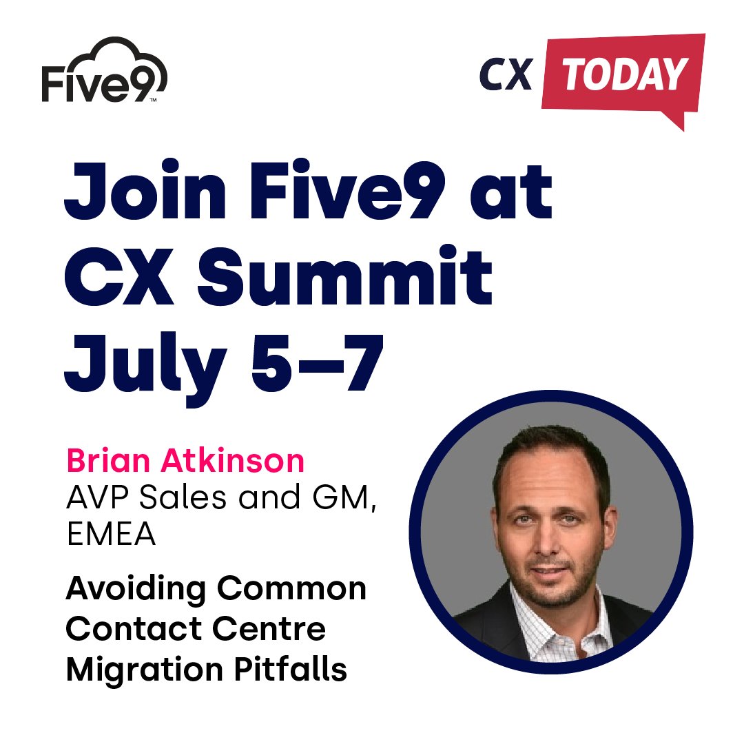 Make sure you're there as <a href="/Five9_EMEA/">Five9 EMEA</a> @Batkinso
presents at the inaugural @CXTodayNews #CXSummit 2022 🚀 

🦾🤖cxtoday.com/contact-centre… 💪😎