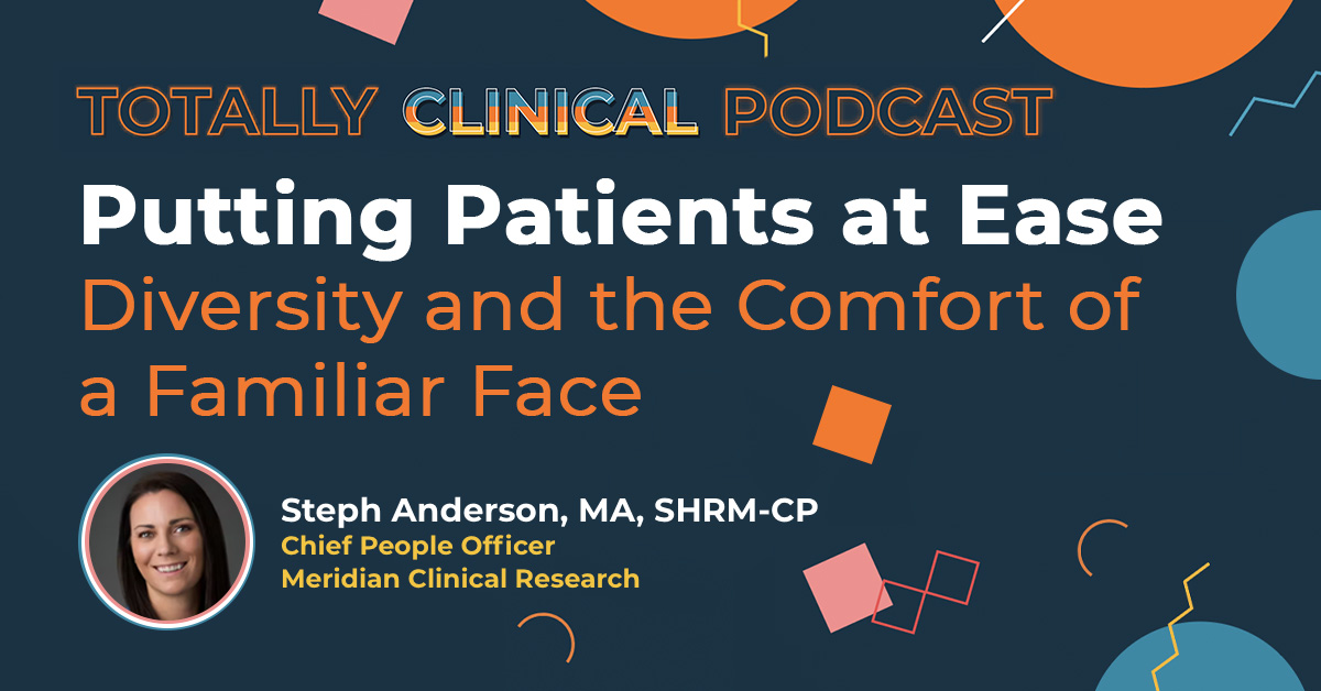 teckroofficial's tweet photo. On this week’s #TotallyClinical podcast, Meridian Clinical Research's Steph Anderson discusses ways to help remove the barriers underrepresented communities face when it comes to trial participation, and Meridian’s own new initiative: https://t.co/pCHHZhncwo https://t.co/r2sG75Zjrx