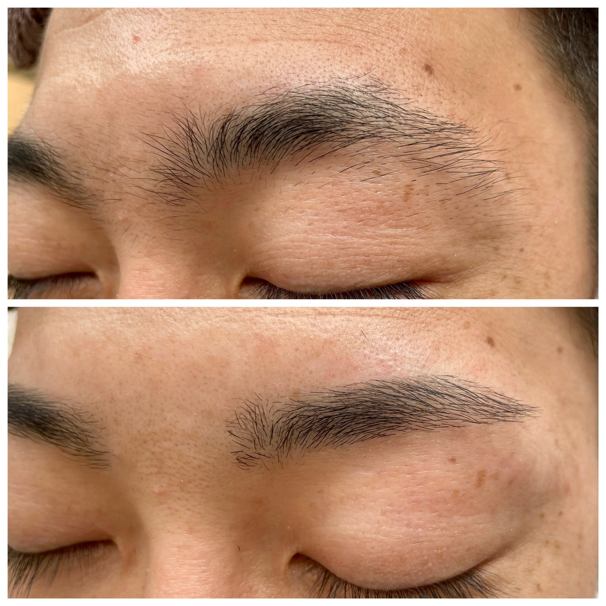 Solune Men S Eye Brow 眉尻にかけて密度が少なく毛が細いので薄く見える眉毛 クッキリ眉毛に大変身 メンズ眉毛サロン大阪 メンズ眉毛 大阪 男性眉毛サロン アイブロウ 大阪眉毛サロン 美容男子 美眉 垢抜け眉 メンズ美容 四ツ橋 堀江