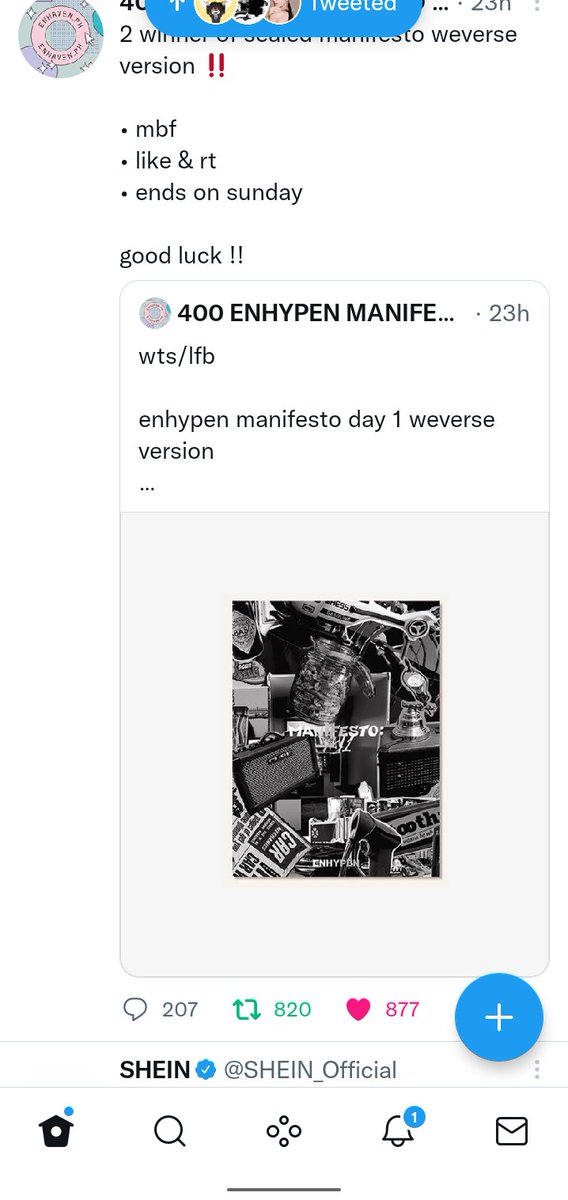 rishanicolie's tweet photo. @enhaven_ph Thank you po for this giveaway, manifesting to win🍀
#FuturePerfect #MANIFESTO_DAY1 #ManifestoDay1_OutNow https://t.co/Sh3Q2KKAMd