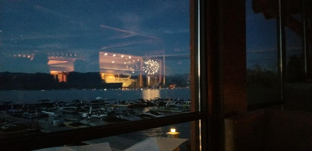 IPAbev's tweet photo. @thepegisin Watching the fireworks across Payette Lake at the bar in Shore Lodge, McCall, ID while sipping Voodoo Ranger. https://t.co/IeYIx9rfhT
