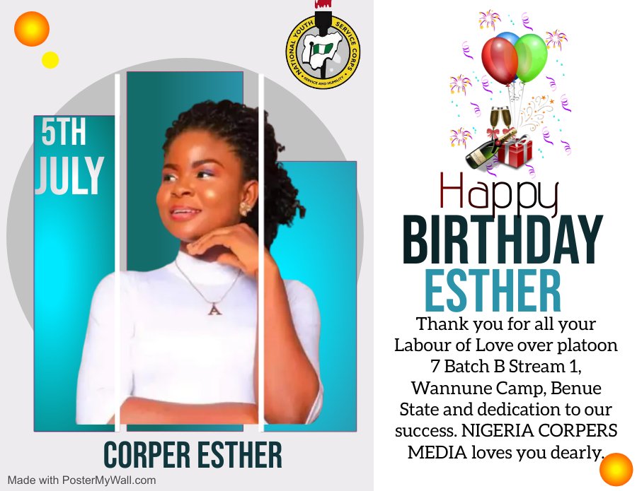 CorpersMedia's tweet photo. As you turn a year older and wiser, we wish you nothing but an overflowing fountain of joy.

#nyscbenue #nysc #nigeriacorpersmedia #media #goodmorning #batchB #carnival #wannune #naija #pcm2022 https://t.co/0xwiaVKJFp
