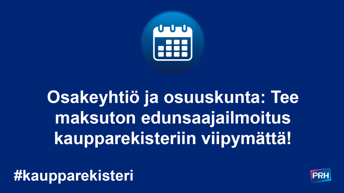 Useimmilta yrityksiltä – esim. kaikilta osakeyhtiöiltä ja osuuskunnilta – vaaditaan edunsaajailmoitus #kaupparekisteri:in.

🔹 Mitkä yritykset ilmoittavat?
🔹 Kuka on edunsaaja?
🔹 Miten ilmoitat?
🔹 Mitä seuraa, jos et ilmoita?
 
Lue: prh.fi/fi/asiakastied…

#yritykset