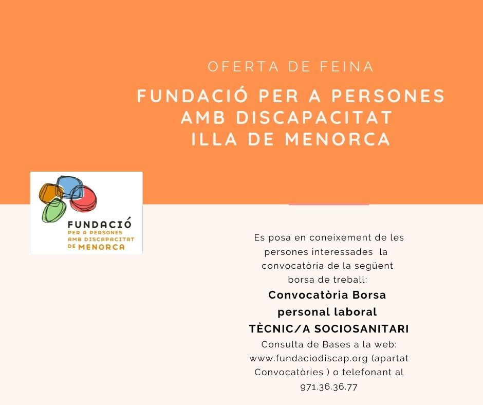 FUNDACIÓ PER PERSONES AMB DISCAPACITAT DE MENORCA tweet media