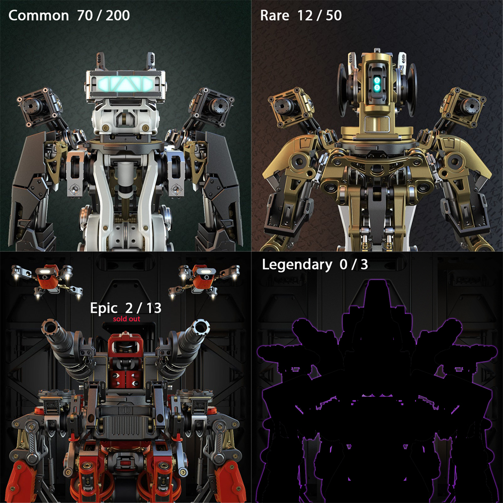 🤖-KALLAS-🤖 PHASE 1 
70 / 200 Common       ⭐
12 / 50 Rare                 ⭐⭐
2 (sold out) / 13 Epic   ⭐⭐⭐
0 / 3 Legendary           ⭐⭐⭐⭐

paras.id/collection/kal…

#NFTCommmunity #NFTcollections #NFTdrops #NFTProjects #NFTsales #NFTshill #NEAR #Paras #PARASnft