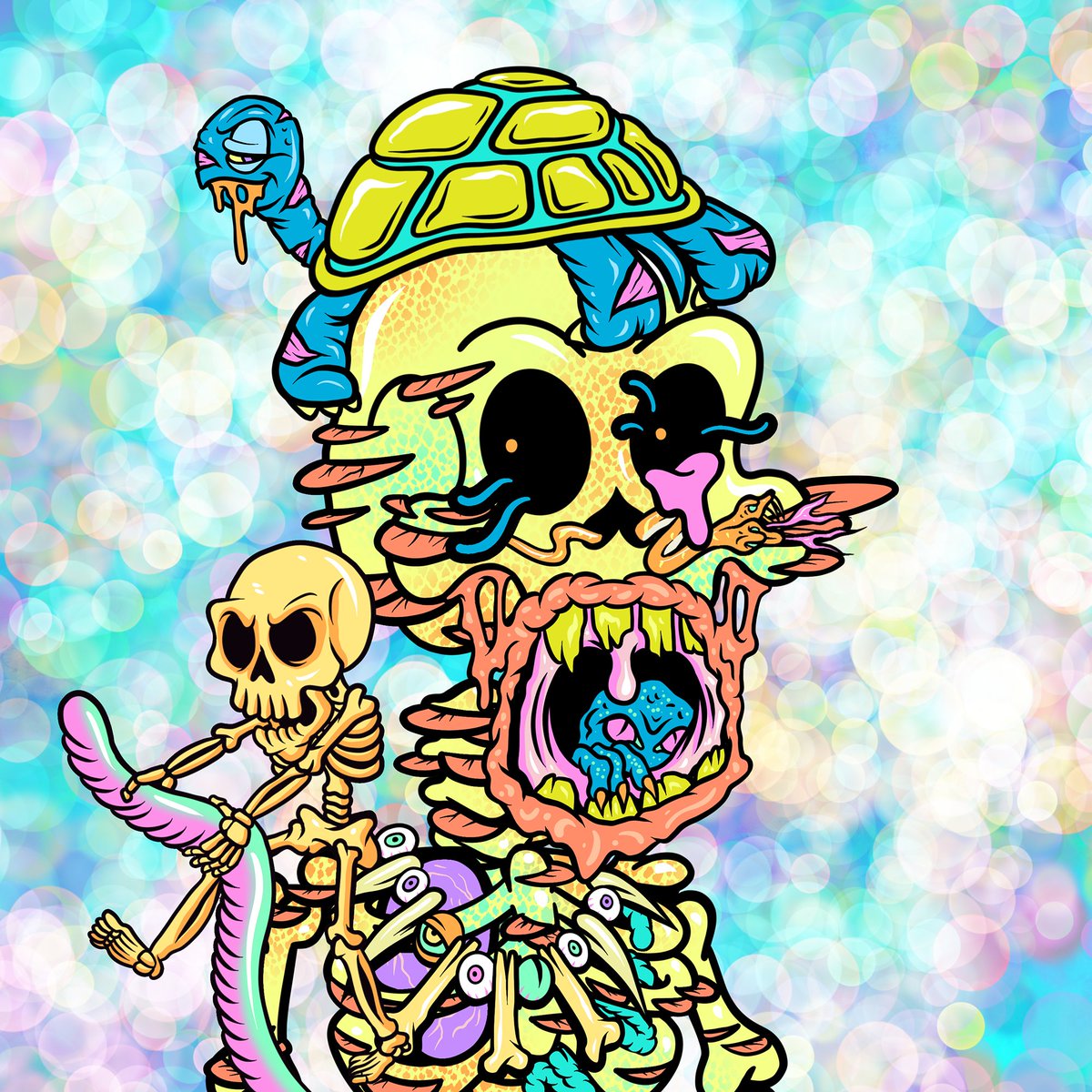 ToxicSkullsClub's tweet photo. GN/GM from Skull #814! 

How many creatures can you find on this one? 👀

#ToxicSkullsClub #ToxicSkulls #NFTs #NFT #NFTCommunity #ToxicFollowToxic #TSCworldwide https://t.co/mJQeUYk6zO