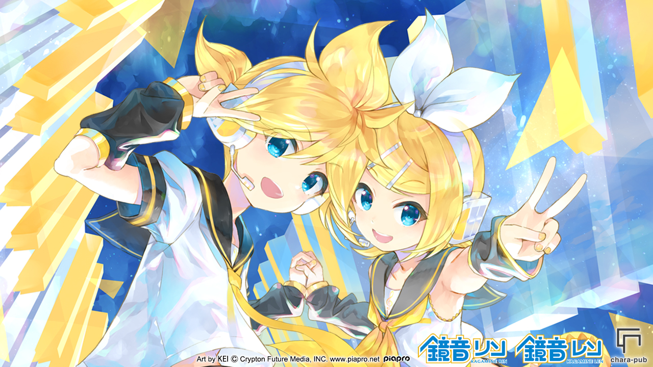 鏡音リン 鏡音レン パブミラー 14th Anniversary キャラパブ