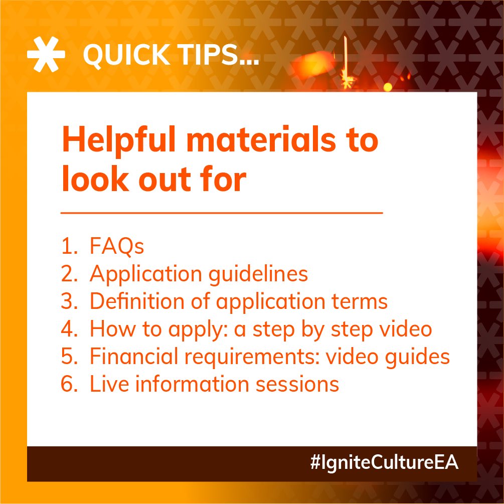 PREPARING FOR IGNITE CULTURE 2022: Over the next few weeks, we’ll be sharing tips, advice, guidelines &amp; information sessions on how you can best prepare your submission for this year's call for grant application. These are some of the documents, videos &amp; materials to look out for