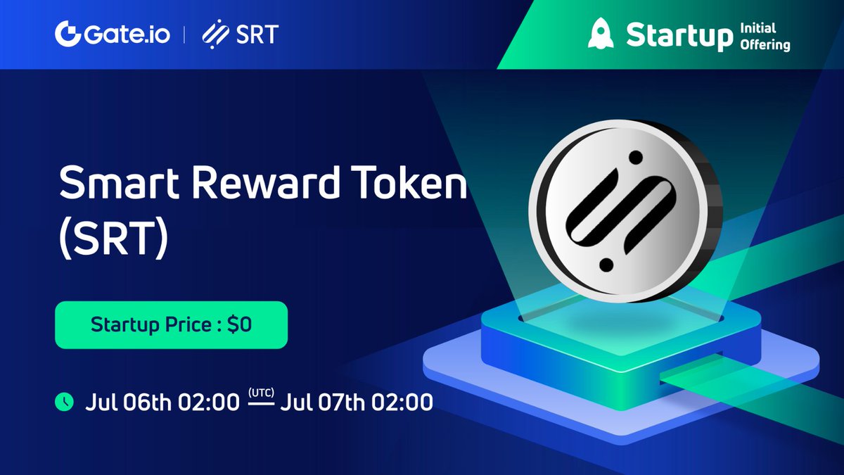 Gate.io Startup Free Offering: Smart Reward Token $SRT

⏰02:00, July 6- July 7 (UTC)

🧧50 lucky users will receive $5 each🧧
Follow <a href="/Gateio_Startup/">Gate.io Startup is now Gate Launch</a> &amp; <a href="/srt_official_en/">SRT</a>
Like &amp; RT

Participate: gate.io/startup/536?ch…
More: gate.io/article/27095

#Gateio #Startup