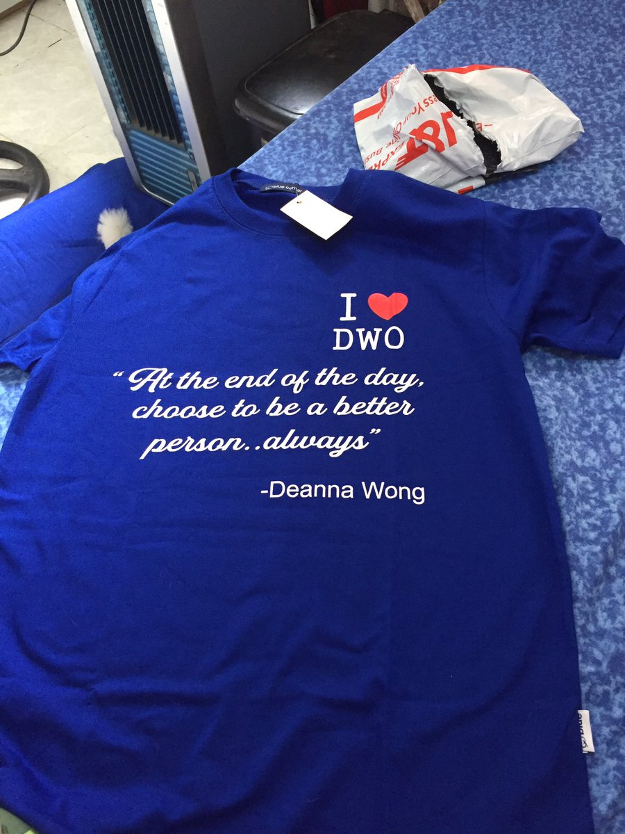 Thank you Deanna’s World Ofc DWO for the nice shirt🙏🏻 
Love it!💜😊