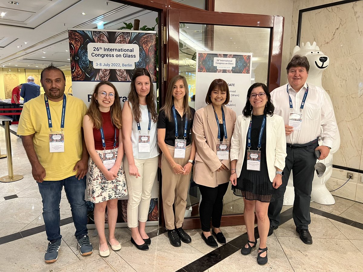 BiderFaina's tweet photo. Joining the 26th International Congress on Glass #ICG2022 with my colleagues Zoya, Marcela, Usanee, Nurshen and Qaisar! Many thanks to @Boccaccini_Lab to making this possible! https://t.co/cROleWeHGU