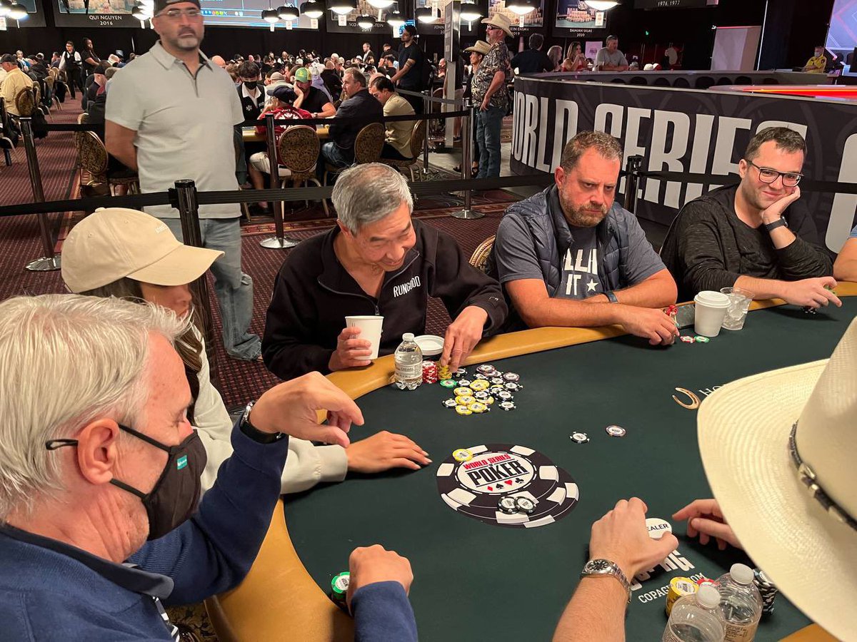 tkarn421's tweet image. He’s over 100K @PokerNews. 🚀 #PapaKarn #WSOPMainevent