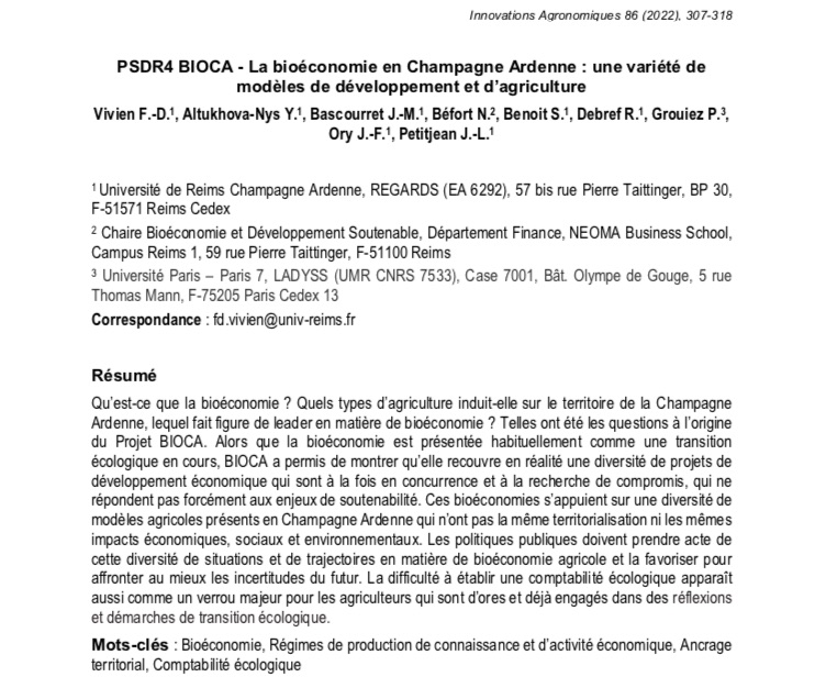 ProgrammeTETRAE's tweet photo. Nous continuons de vous présenter les articles restants du #NuméroIA #PSDR4 
#BIOCA 
La #bioéconomie en Champagne Ardenne : une variété de modèles de développement et d’agriculture
👉 https://t.co/emrnMzItda
@laboRegards @TorreAndr https://t.co/YaNM0rpWmt