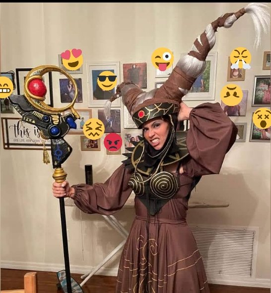 _Hiphophooray_'s tweet photo. Crafts I made while in the real world, costumes. From that foam scepter, sewing the dress, sewing all that hair into the headdress. Rita Repulsa, Power Rangers. No one over age 5 would fight me. https://t.co/pu8VI13FbJ