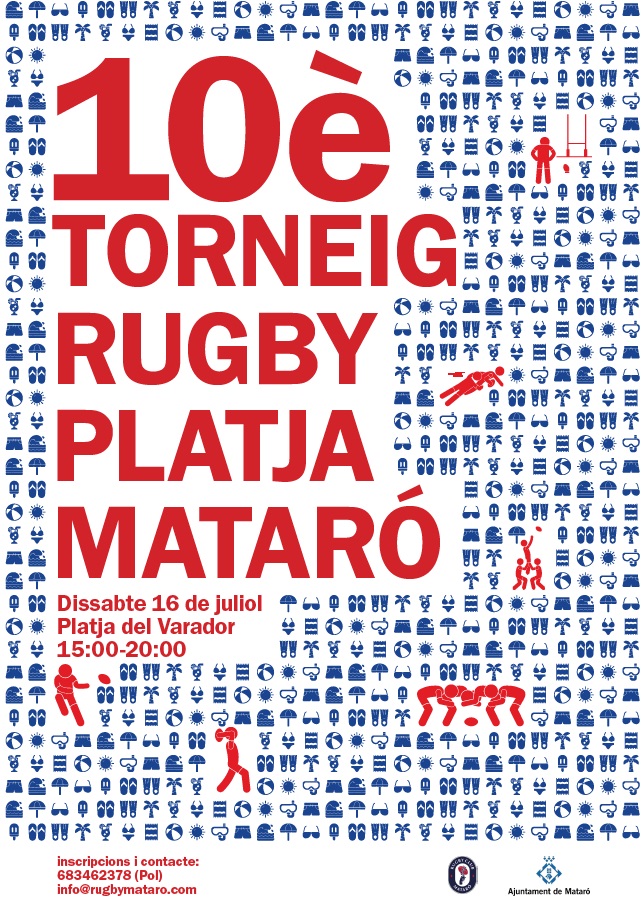 esportmataro's tweet photo. 🏈 10è Torneig de rugbi platja RCM
👉 Rugbi a 7 
📅  16 de juliol 14 h
📌 #PlatjaVarador #Mataró
Inscripcions a 👇
info@rugbymataro.com
@rugbymataro #EsportMataró
#SantesEsportives2022
https://t.co/9wxKk1uEJa https://t.co/YB2lbVyoQj