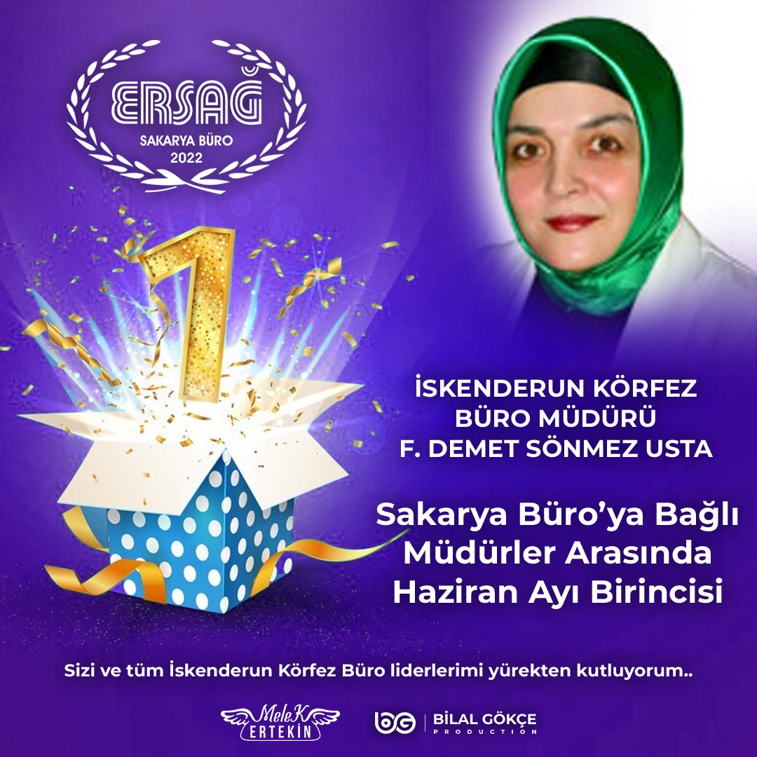 İskenderun Körfez Büro Müdürüm F.Demet Sönmez Usta olmak üzere Tüm  Liderlerimizi Yürekten Kutluyorum. 👏👏👏