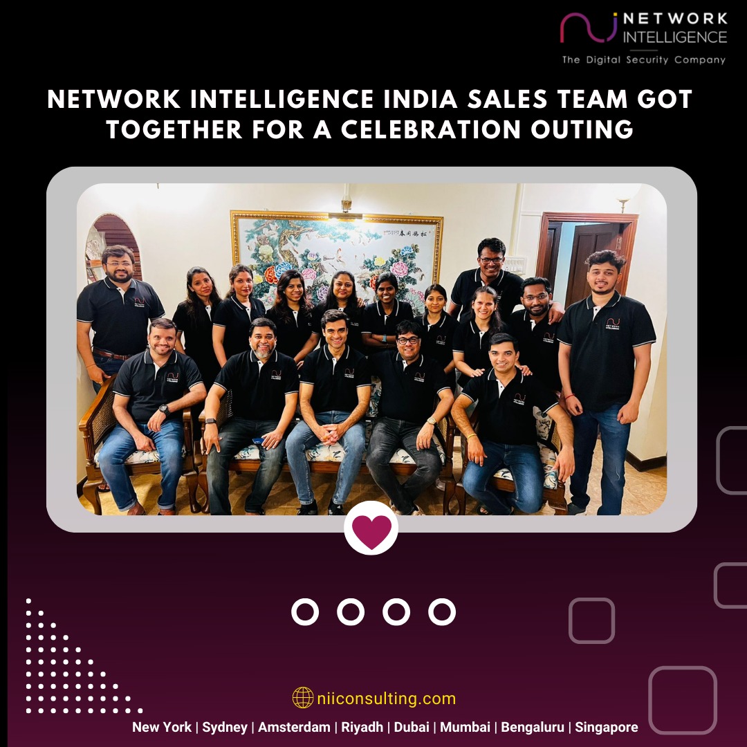niiconsulting's tweet photo. Network Intelligence India sales team got together for a celebration outing on account of overachieving their sales numbers for FY 2021-22.
#NetworkIntelligence #LifeAtNI #TheHumanNetwork #Sales #SalesTeam #Outing #IndiaSales https://t.co/ATLg0Rv0ov
