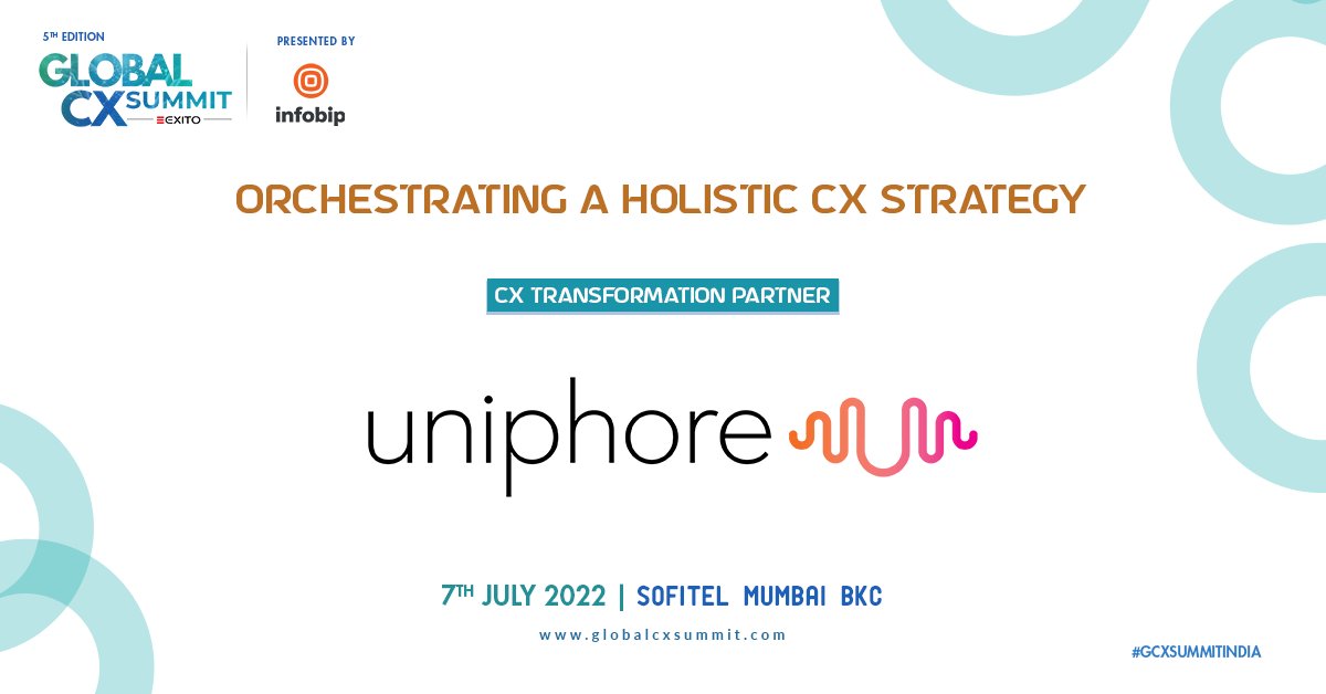 ExitoEvents's tweet photo. We are pleased to announce @uniphore as a CX Transformation Partner at the ๐๐ญ๐ก ๐๐๐ข๐ญ๐ข๐จ๐ง Of Global CX Summit India Presented by @Infobip.
#exito #exitoevents #GCXSUMMITINDIA2022 #gcxsummit #cxevents #uniphore #cxtransformation #infobip #machinelearning #physicalevents https://t.co/CU6N4BAI6K