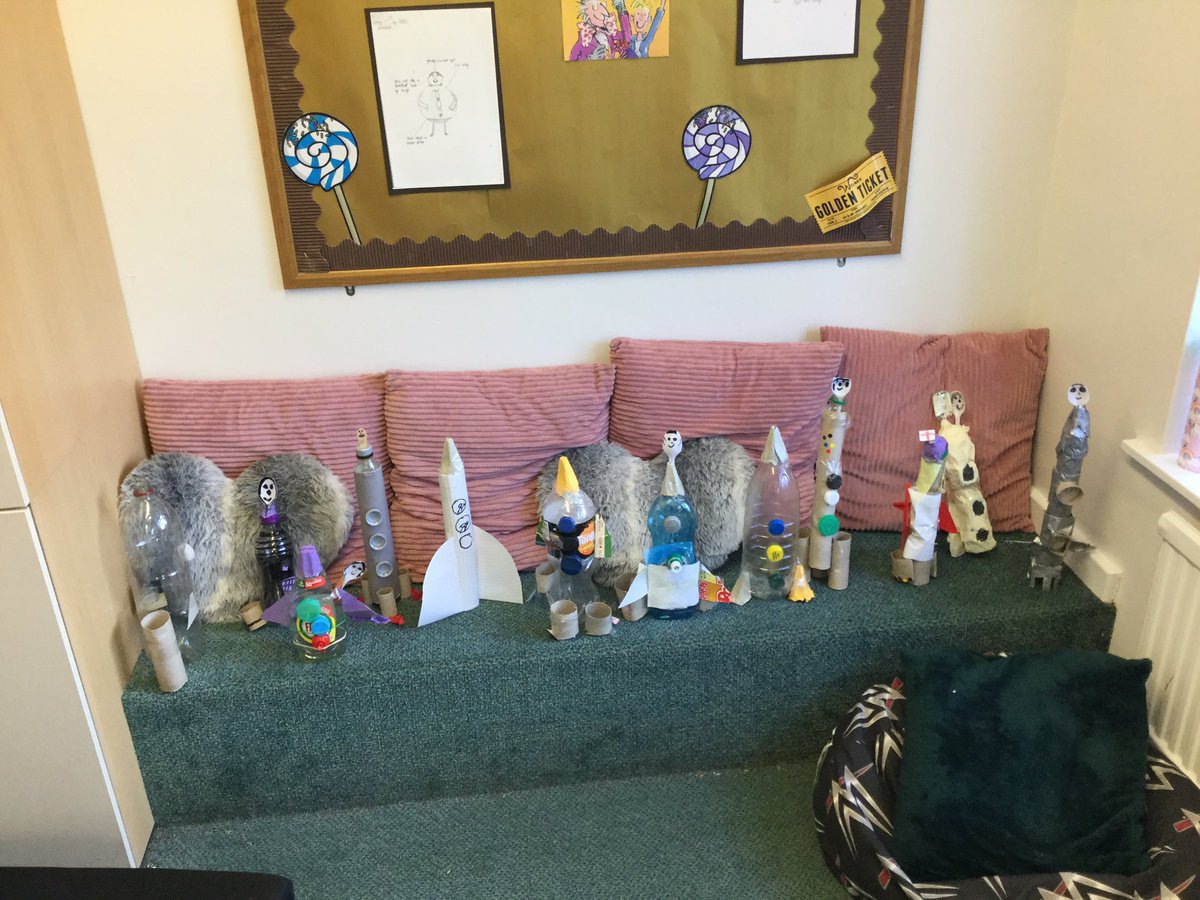 MD_Class3's tweet photo. @MD_Class3 space rockets! 🚀 
Who’s rocket is the most aerodynamic? 
We will find out shortly once we have carried out our investigation! @MillDamSchool #MDscience https://t.co/9iFVf0OqwV