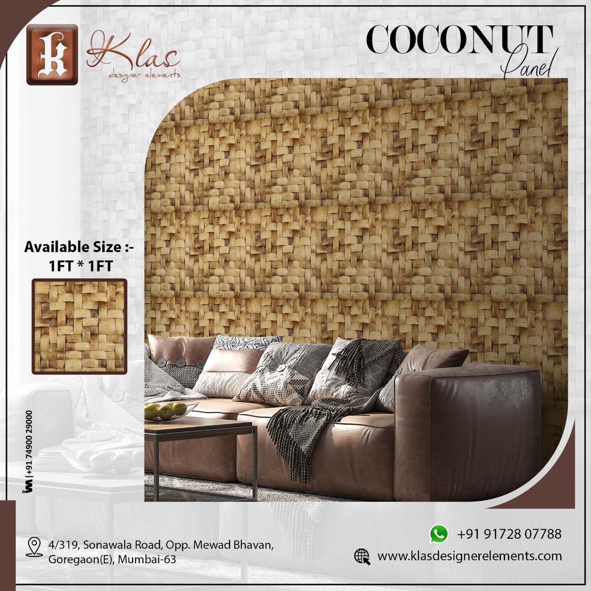 ibais_wooden's tweet photo. BEST COLLECTIONS OF NON FOLDER LAMINATES AND MOSAICS
KLAS DESIGNER ELEMENTS (MUMBAI)
For enquiry via WhatsApp click:
https://t.co/w1XiVsRw30
Mr. Sandeep - 9172807788
#coconutpanel #panelsheet #paneldesign #architecturaldesign #interiordesign #wallart
.
@IM_WOODEN_GROUP https://t.co/umS3u7ngjl