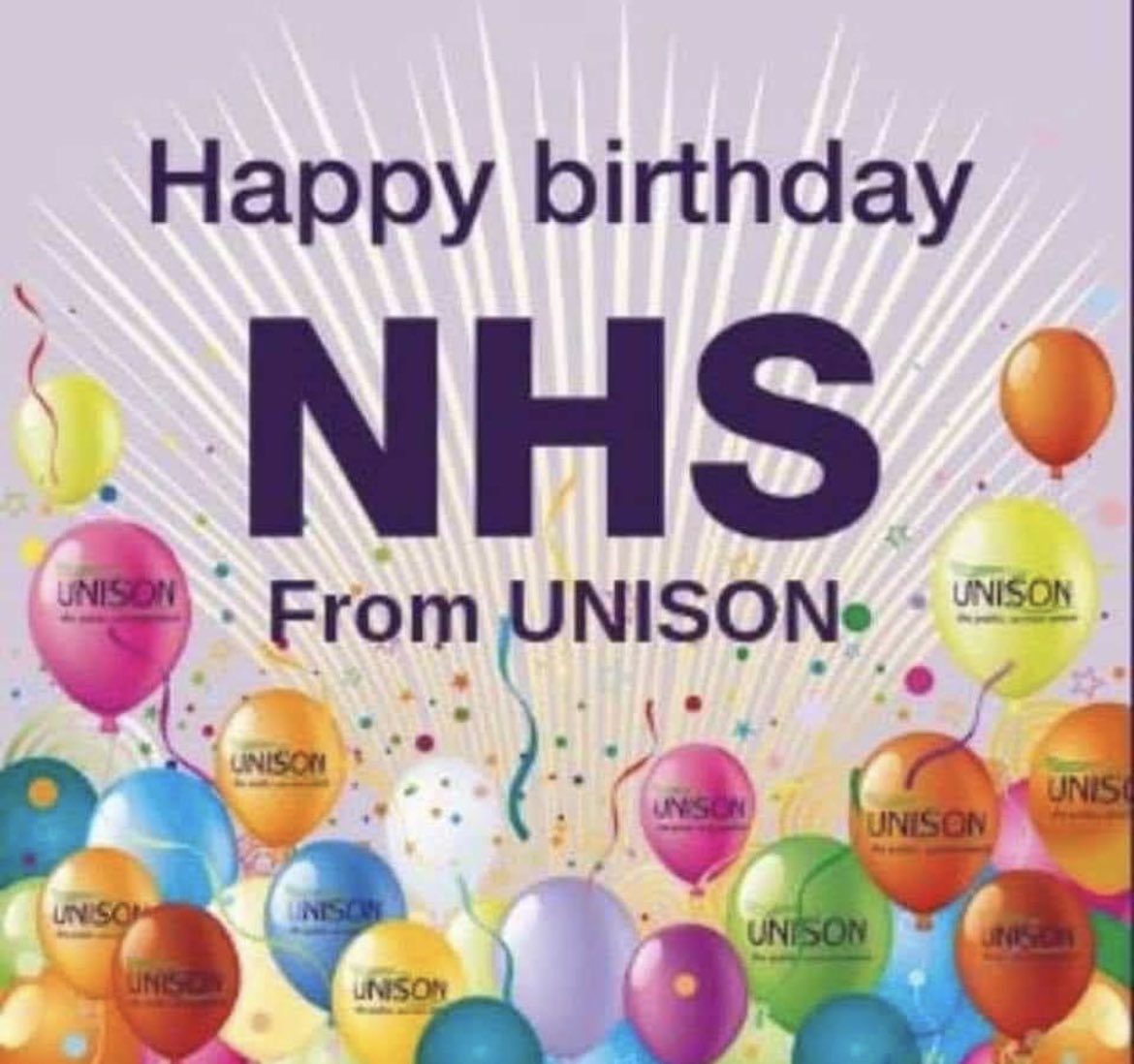 We will be in the canteen at North Tees  Hospital today celebrating the #NHS Birthday pop along to say hello there will be treats 😊 as well as all membership benefits and joining info for those not already members. 

#joinUNISON join.unison.org.uk

#NHS74 #HappyBirthdayNHS