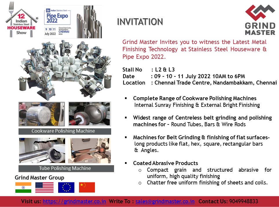 Grind Master Machines Pvt. Ltd. tweet media