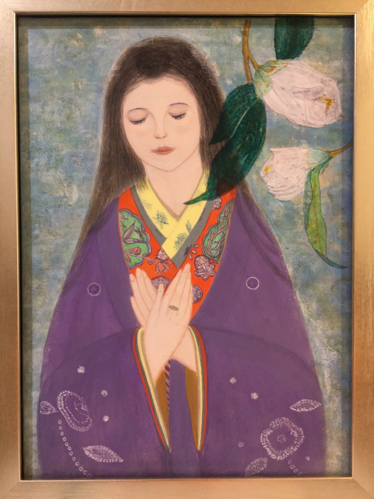 ryoko167's tweet photo. 日本画とデッサンを勉強中です。作家なんてとても言えない趣味で描いている拙い絵ですがひとりでも観て頂けたら幸いなので、タグに便乗します。自分のイメージする世界を描ける様になるのが目標。
#フォロワー一万人以下の作家が力作を投稿してたくさんのフォローを貰うタグ　#絵描きさんと繋がりたい https://t.co/siTVIHhdDq