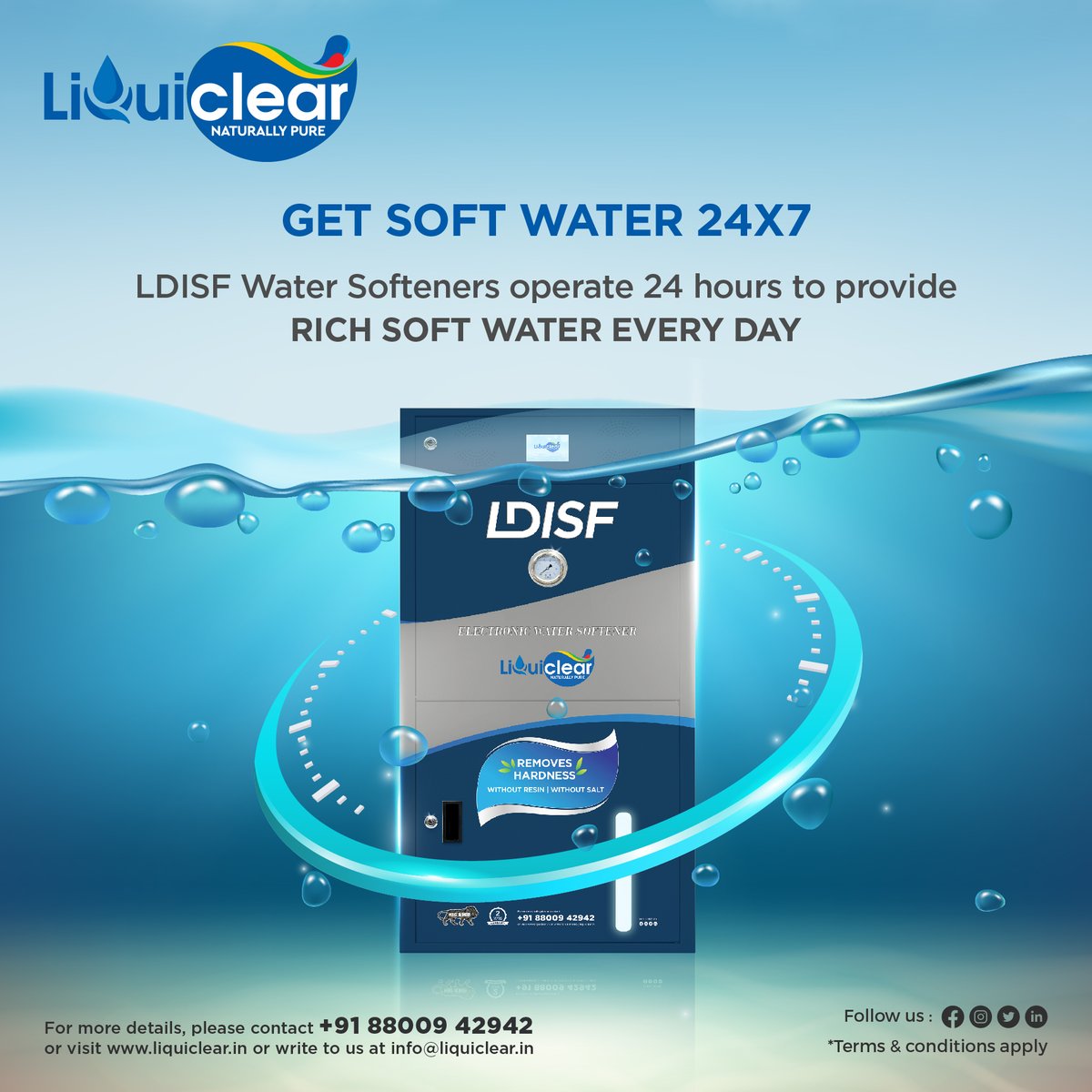 liquiclear's tweet photo. Want to go for a nice hot water bath before sleeping but your water softener system has run out of soft water?

Now experience the joy of soft water 24x7, as our advanced LDISF Electronic Water softeners come with a fully automatic backwash system.
#Liquiclear  #LDISF https://t.co/2IOsWUWyUU