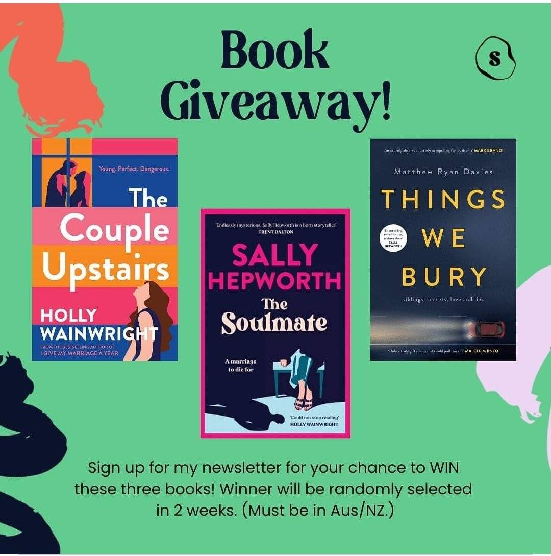 Sign up to @SallyHepworth's hugely popular newsletter for a chance to win three fantastic books! sallyhepworthauthor.com