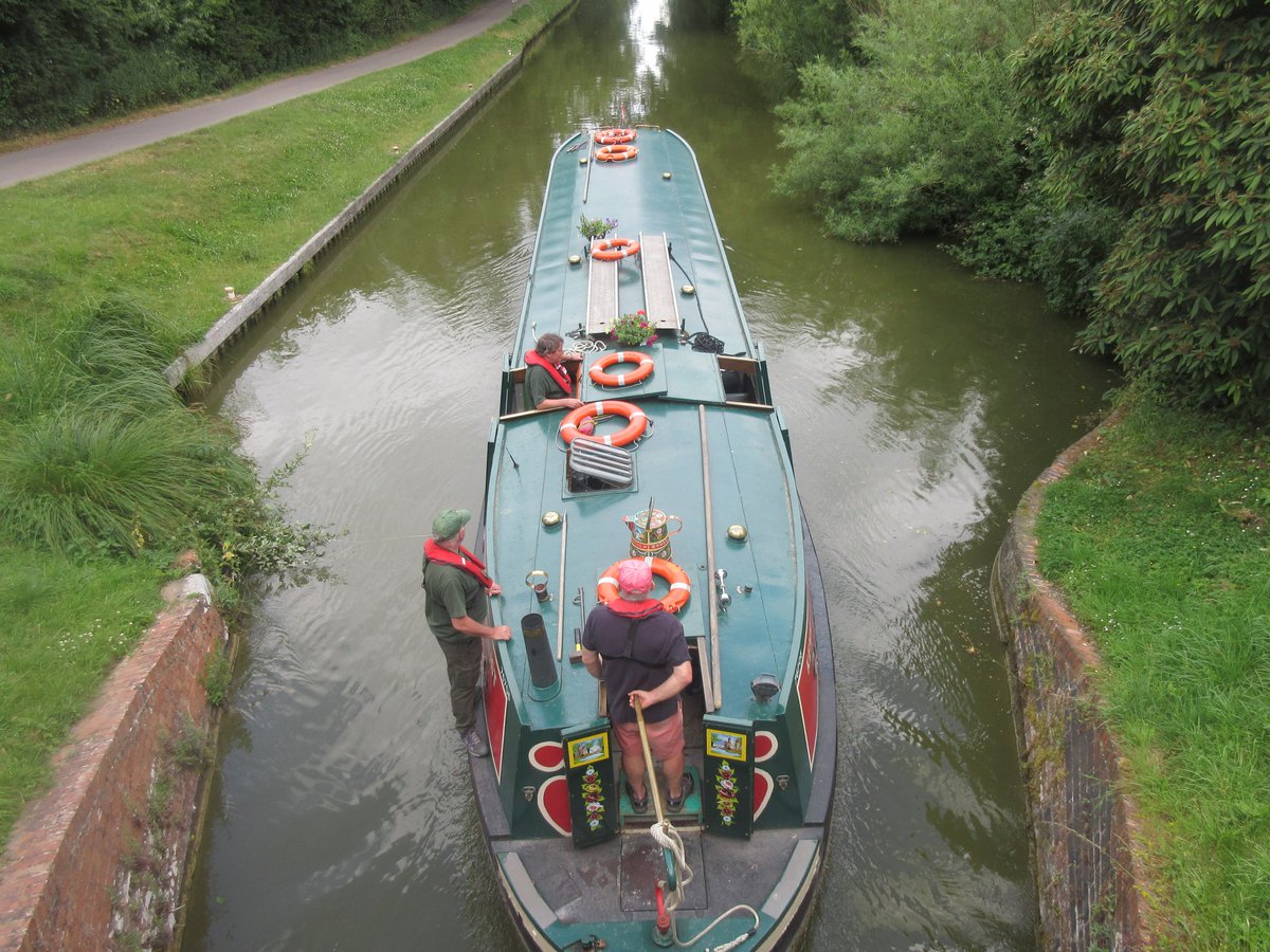 The Rose of Hungerford exiting Wyre Lock to turn in the Winding Hole before the journey back to Hungerford Wharf. Public trips last approx 2.5hrs and passengers can disembark at Wyre Lock to stretch their legs.