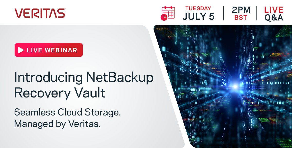 Veritas Tech EMEA on Twitter "Today, join experts from TeamVeritas