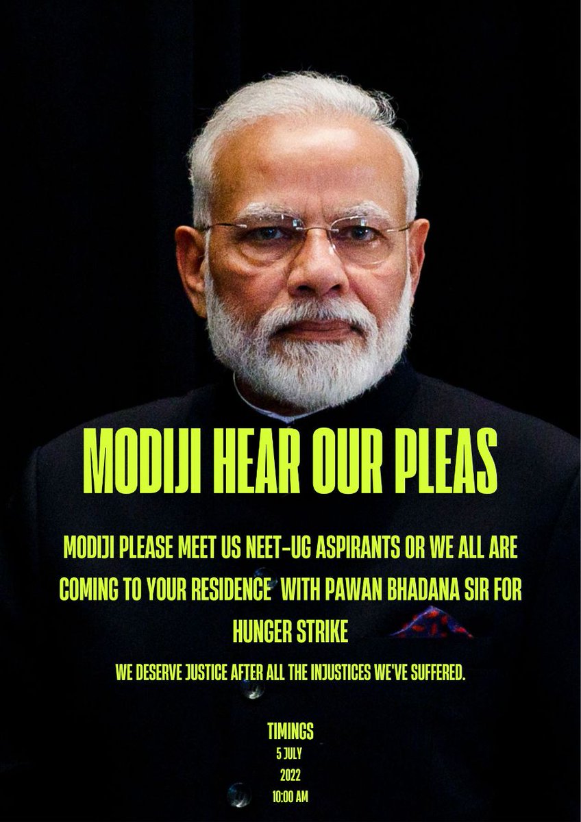 PremPra20596536's tweet photo. @#NEETUGChaloMODIJIAwas
Sir please listen to us.Our demands are genuine.U are our last hope sir.. @PMOIndia @NidhiTanejaa
Please postpone NEET UG 2022. https://t.co/7htsufBX8W https://t.co/pOQHVxaFuA