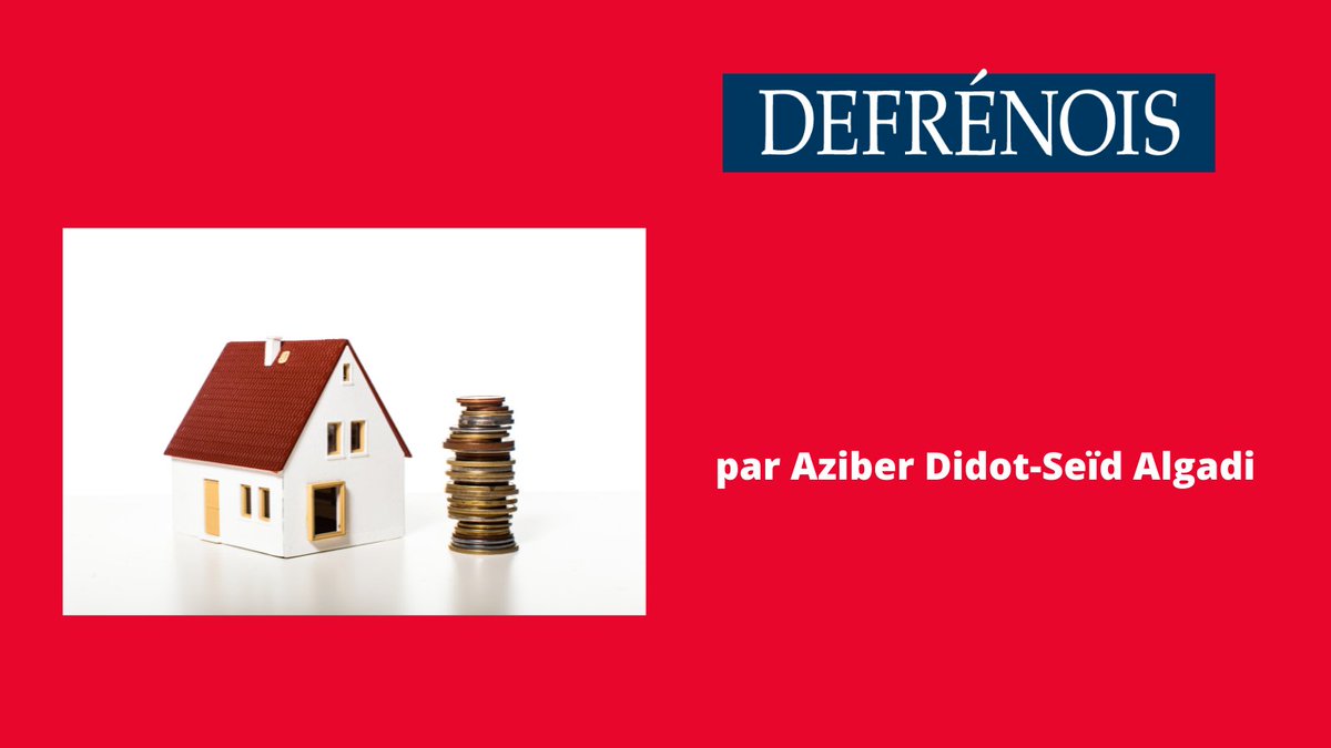 LextensoNotaire's tweet image. [DEFRENOIS ] Q-R 🎙️ "Jouissance gratuite du domicile conjugal et attribution de la prestation compensatoire" par Aziber Didot-Seïd Algadi 🔒👉 lext.so/2022-DEF207x5

À retrouver au DEF 26 du 30 juin 2022
#notaire #famille #immobilier