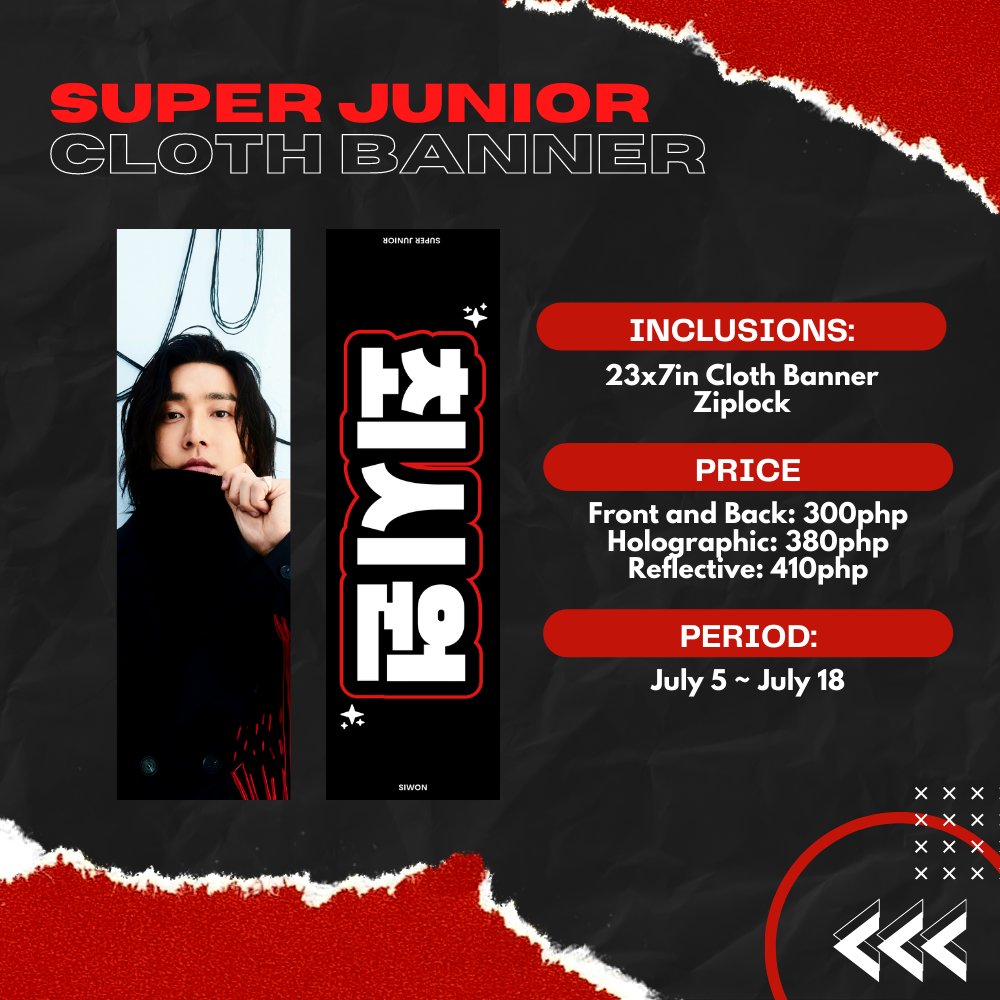 iTreasurePH's tweet photo. [3/3] wts lfb ph go

SUPER JUNIOR CLOTH BANNER by 
@iTreasurePH
 
PLAIN: 300php + lsf
HOLO: 380php + lsf
REFLECTIVE: 410php + lsf

📆DOO: July 18
📆DOP: July 18

Order form: https://t.co/U11GSxGuk2

#슈퍼주니어 #SUPERJUNIOR #SuperShow9
#SS9Manila #SS9inManila https://t.co/ovgINet6H8